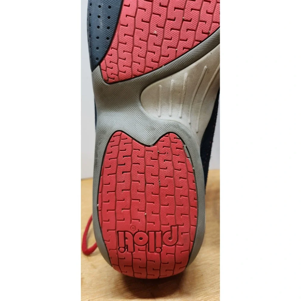 Piloti Prototipo Navy Blue Suede Red Driving Shoes Mens Sneakers Low Top